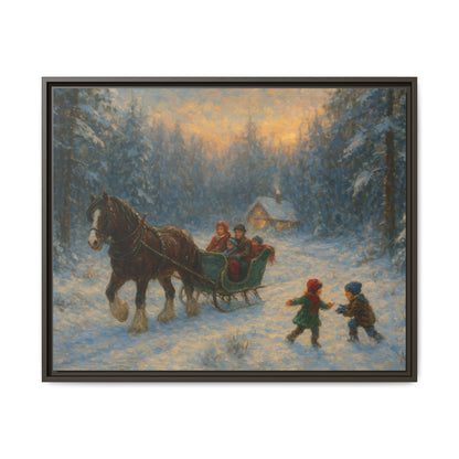 Winter Fun - Framed Canvas