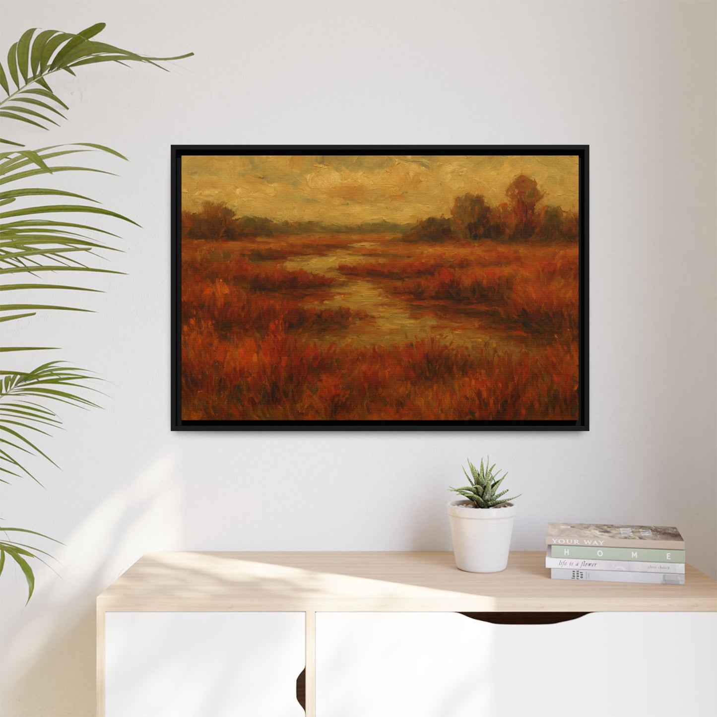 Fall Marsh - Framed Canvas