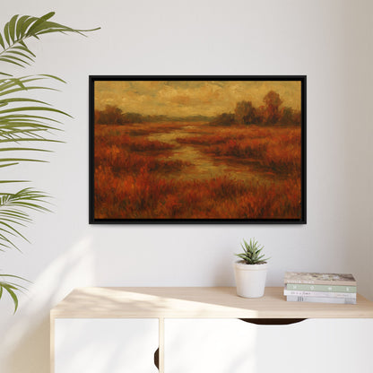 Fall Marsh - Framed Canvas