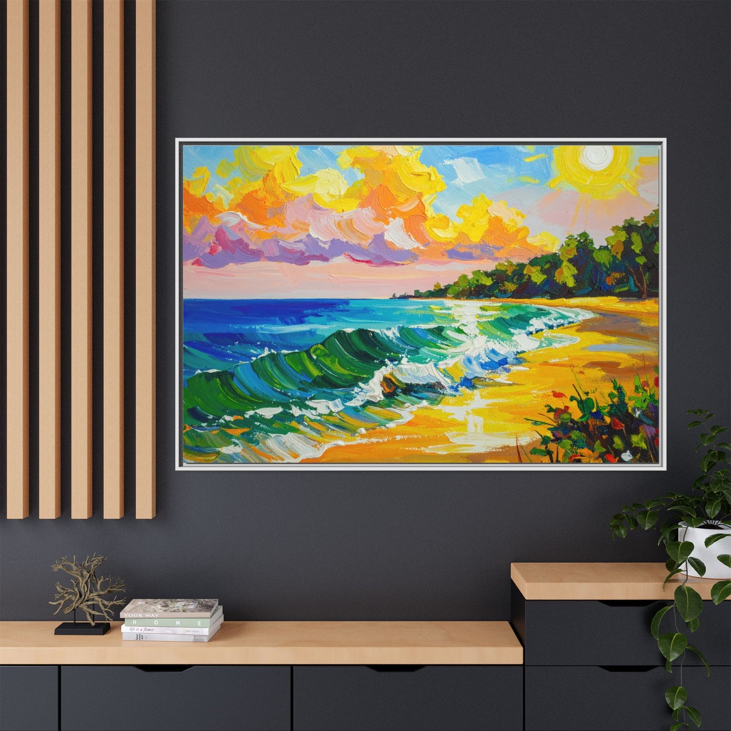 Tranquil Seascape- Framed Canvas