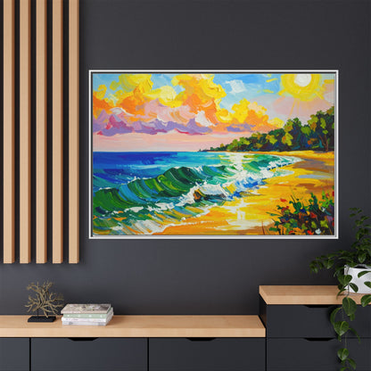 Tranquil Seascape- Framed Canvas