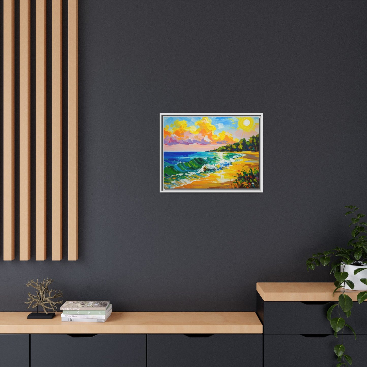 Tranquil Seascape- Framed Canvas