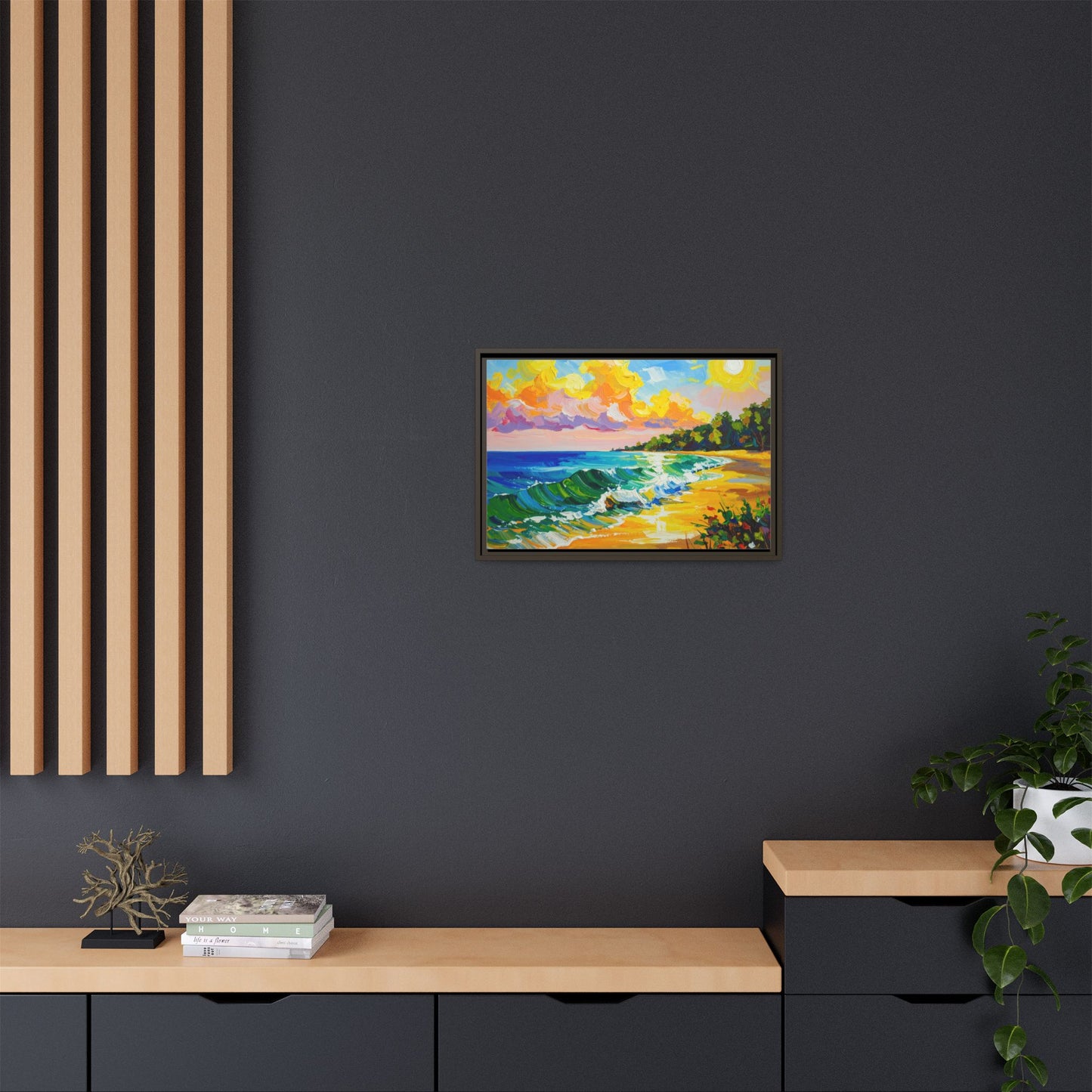 Tranquil Seascape- Framed Canvas