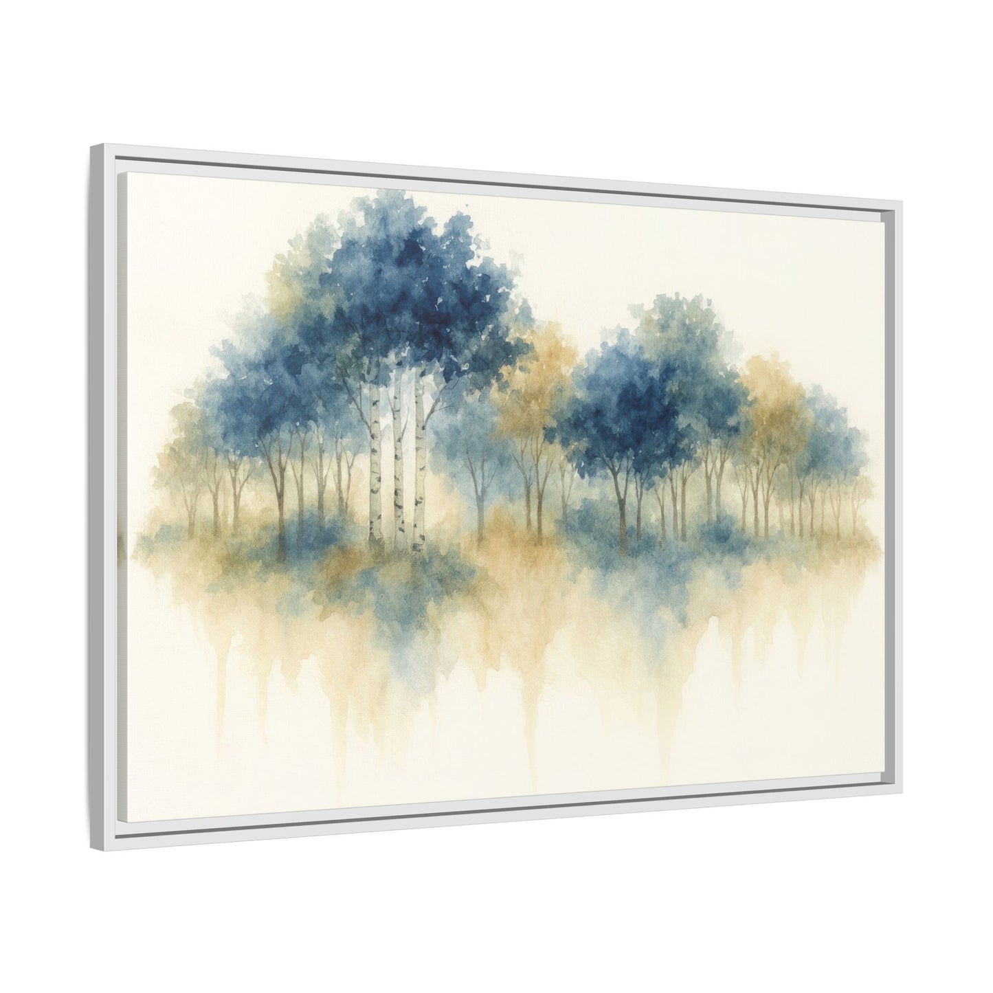 Floating Aspen and Birch Forest - Framed Canvas