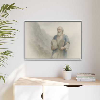 Moses Comes Down from the Mountain - Framed Canvas