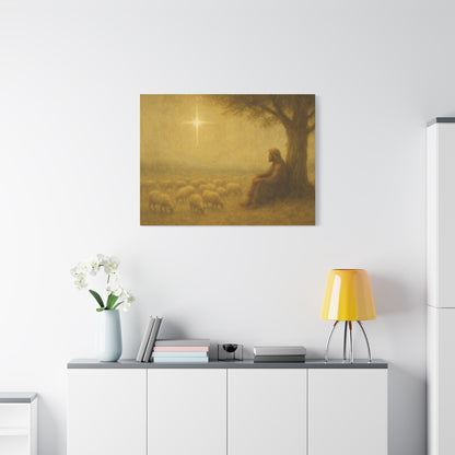 Shepherd In The Field - Canvas