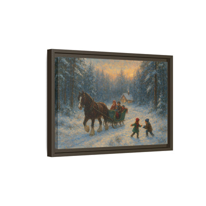 Winter Fun - Framed Canvas