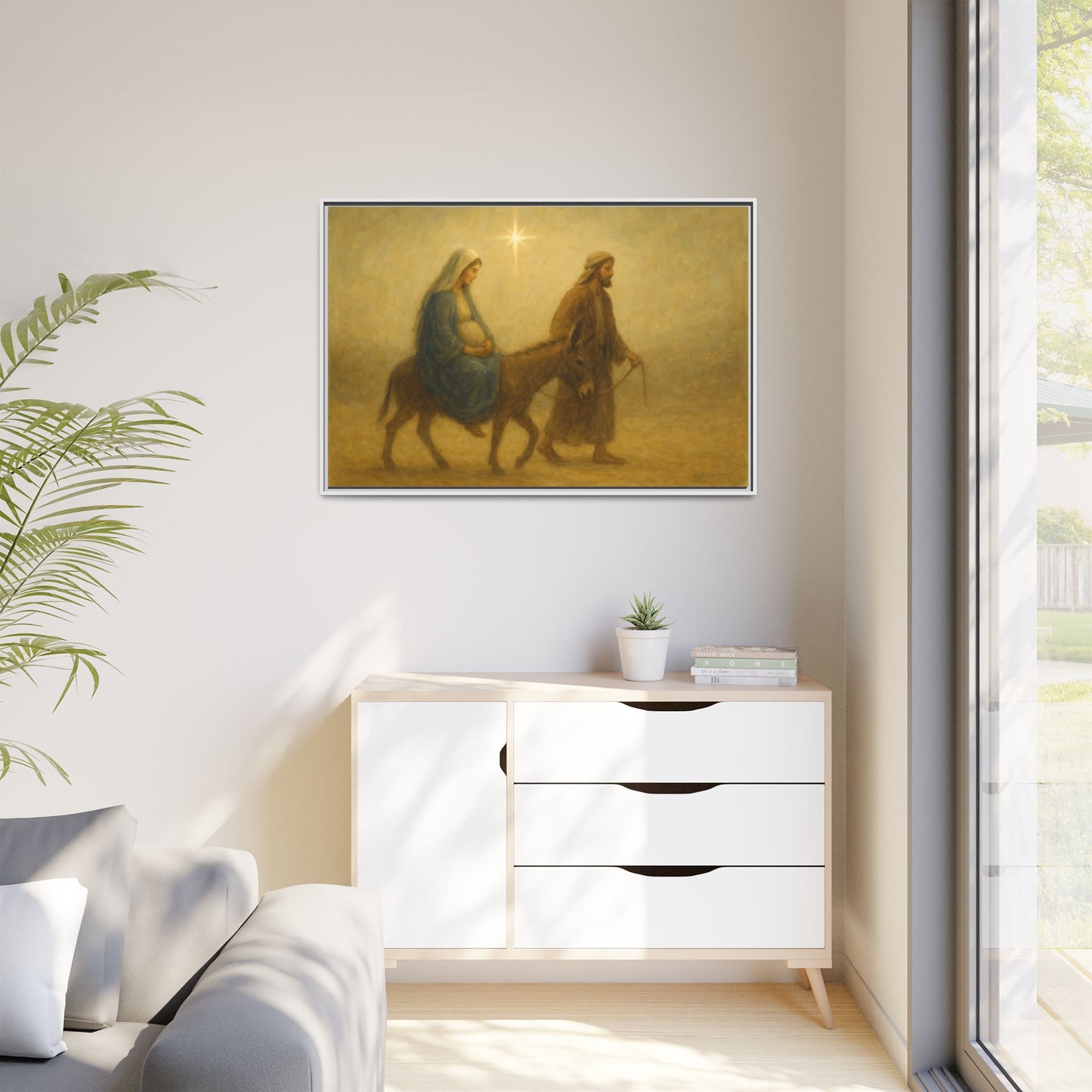 Journey to Bethlehem - Framed Canvas