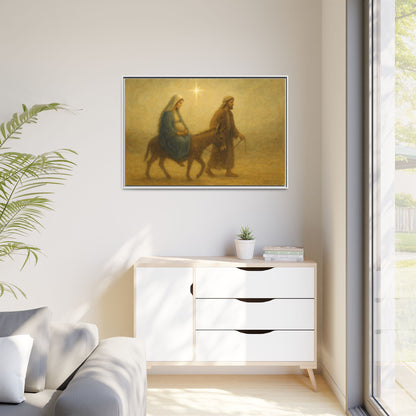 Journey to Bethlehem - Framed Canvas