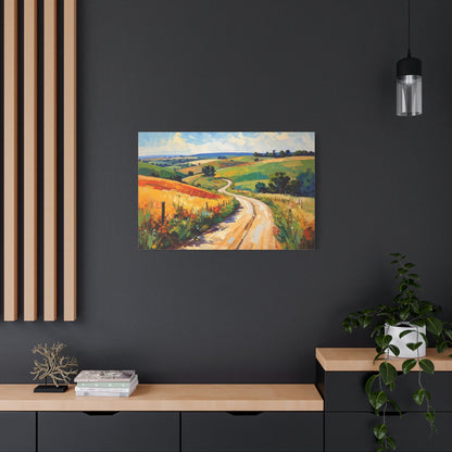 Lazy Country Road #3 Canvas