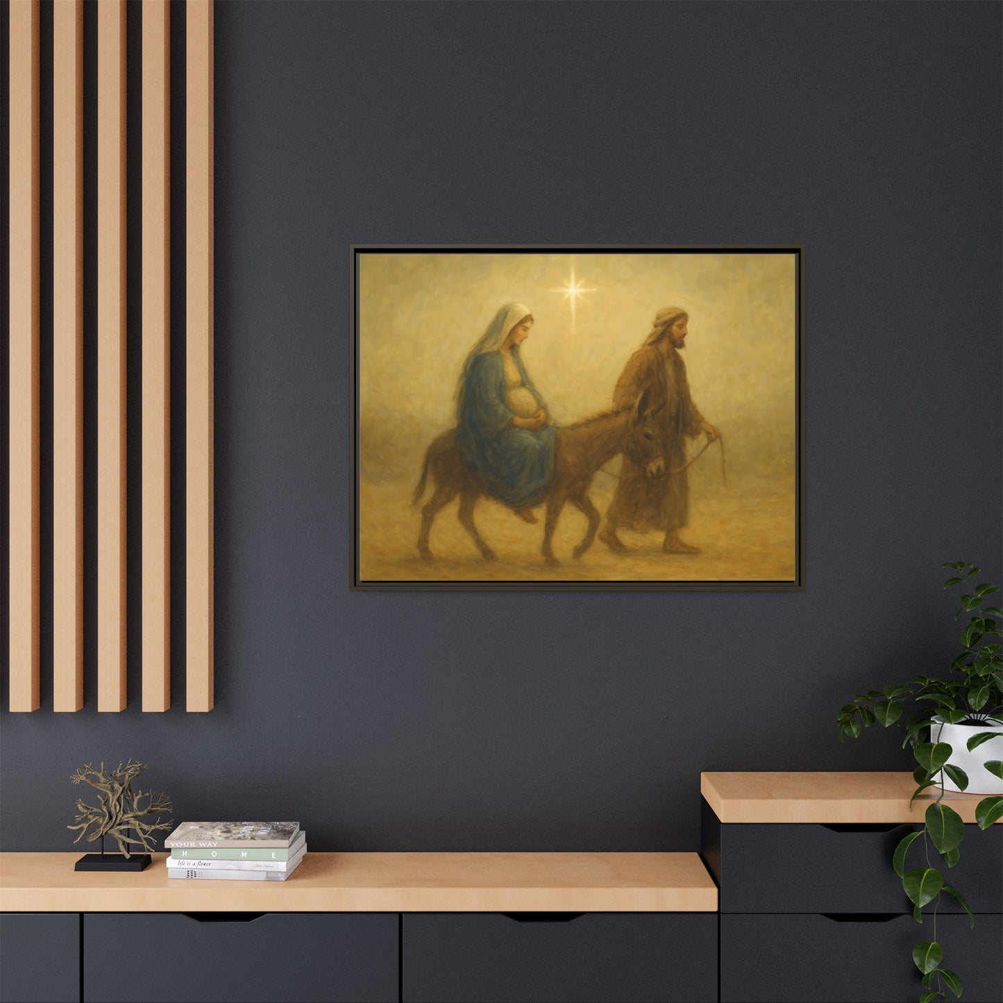 Journey to Bethlehem - Framed Canvas