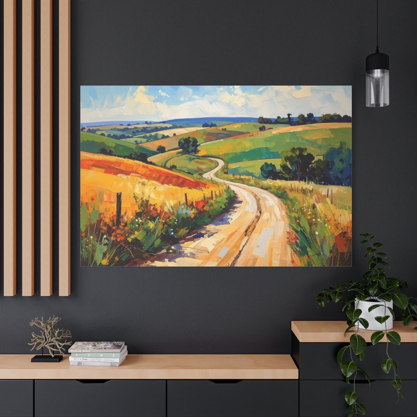 Lazy Country Road #3 Canvas