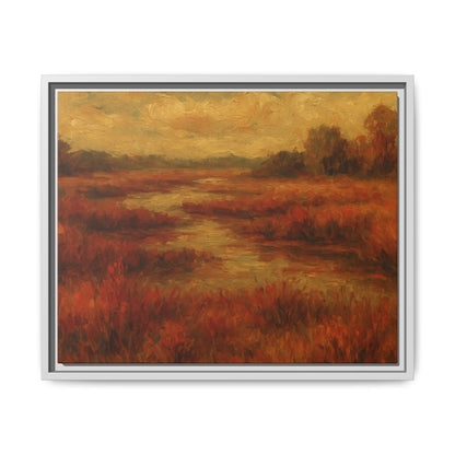 Fall Marsh - Framed Canvas