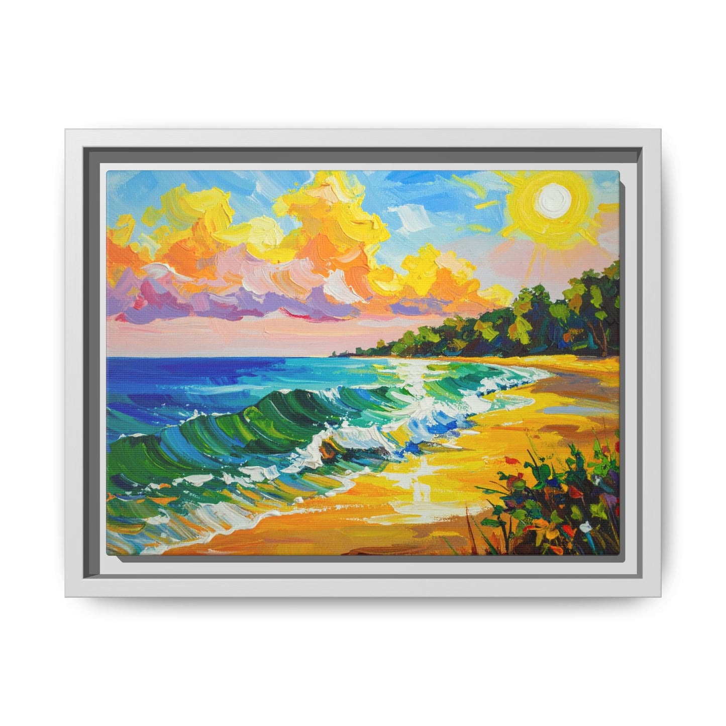 Tranquil Seascape- Framed Canvas