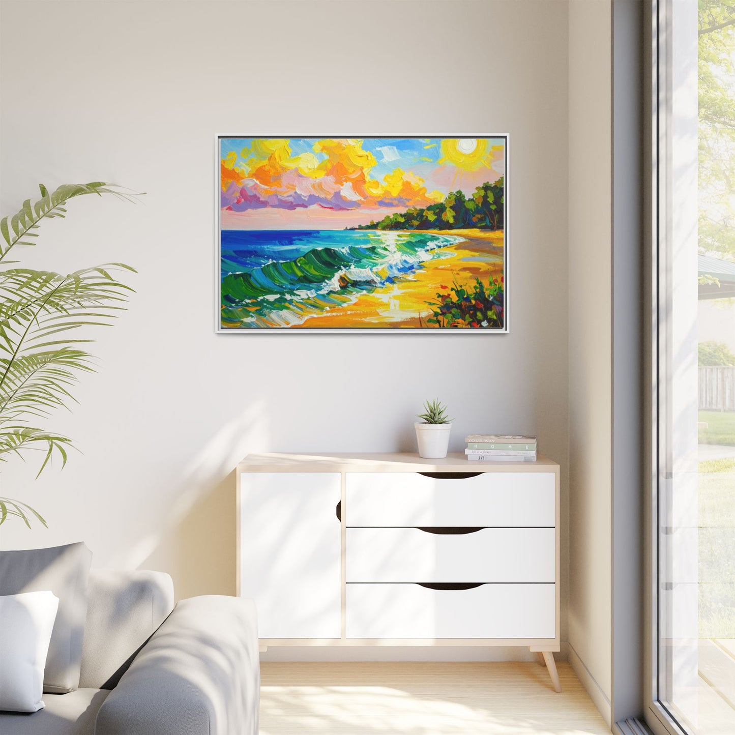 Tranquil Seascape- Framed Canvas