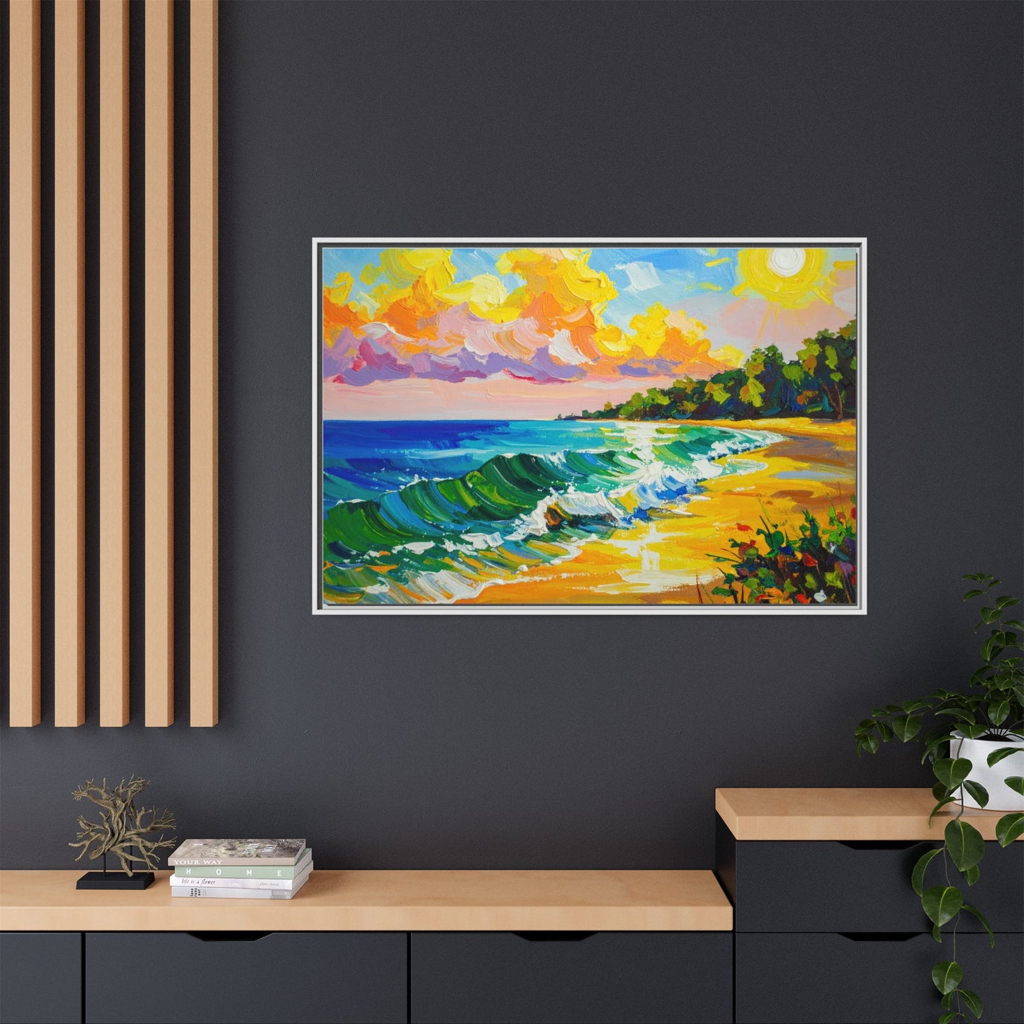 Tranquil Seascape- Framed Canvas