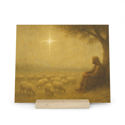 Shepherd In The Field - Gallery Board with Stand