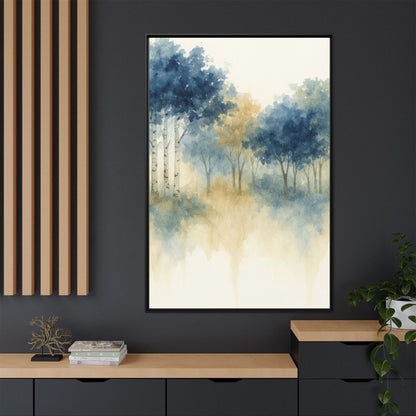 Floating Aspen and Birch Forest - Framed Canvas