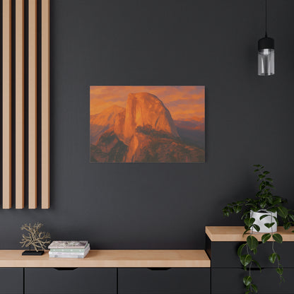Sunset Over Half Dome Canvas