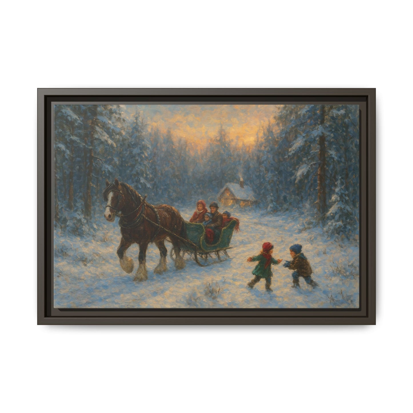 Winter Fun - Framed Canvas