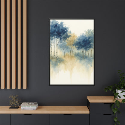 Floating Aspen and Birch Forest - Framed Canvas