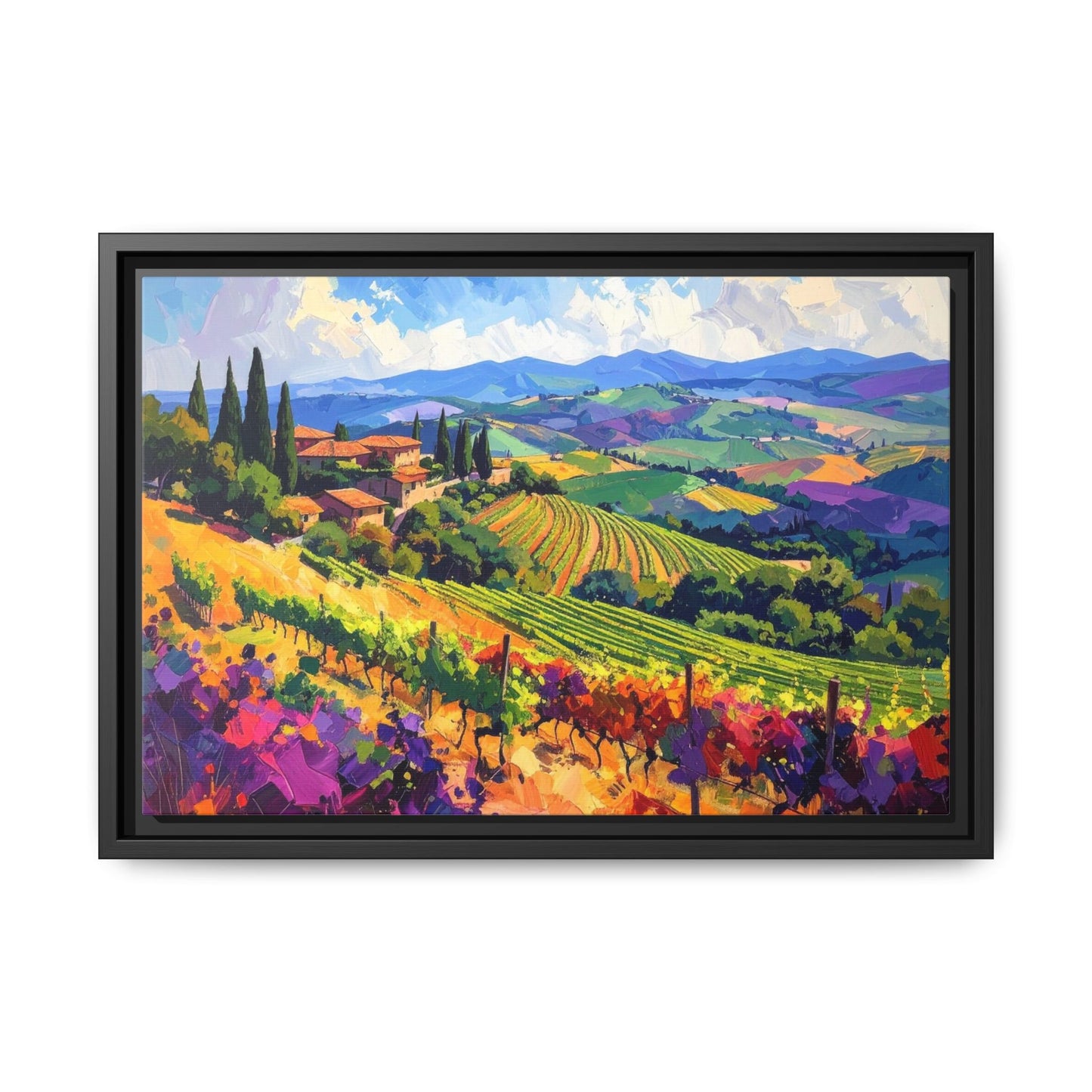 Italian Vineyard - Framed Canvas