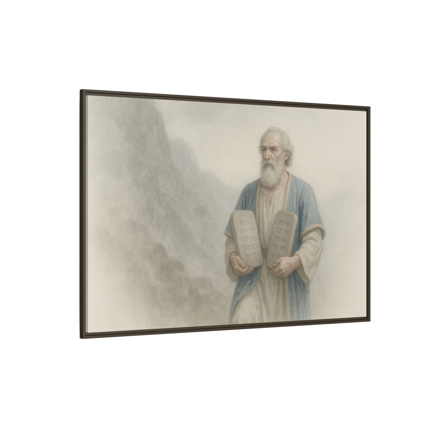 Moses Comes Down from the Mountain - Framed Canvas