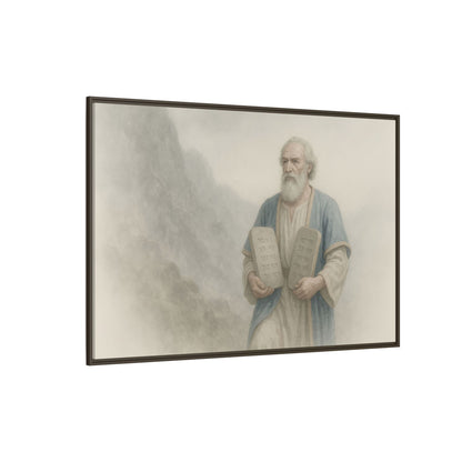 Moses Comes Down from the Mountain - Framed Canvas