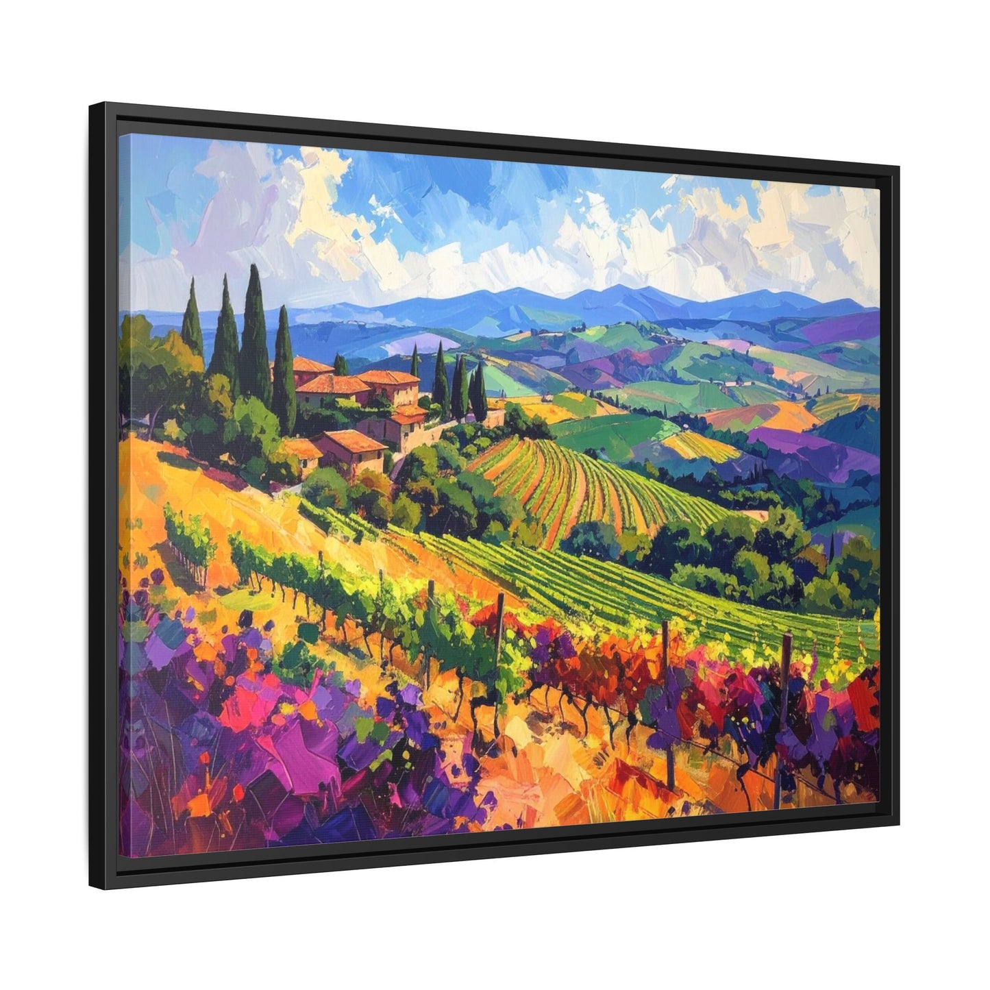 Italian Vineyard - Framed Canvas