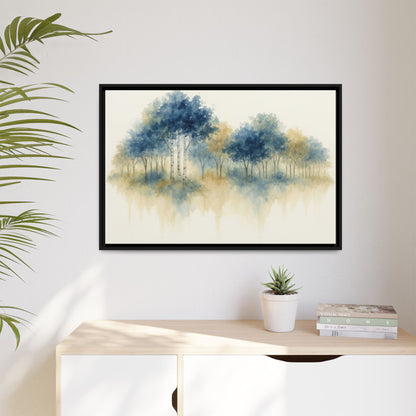 Floating Aspen and Birch Forest - Framed Canvas