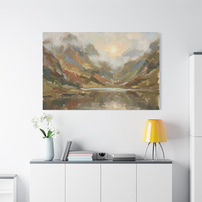 Misty Mountain Lake Canvas