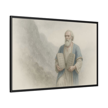 Moses Comes Down from the Mountain - Framed Canvas