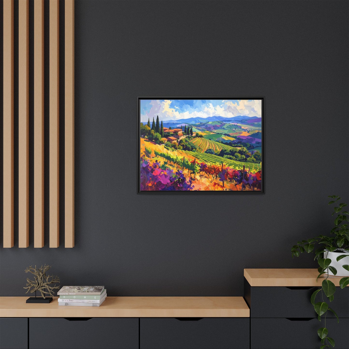 Italian Vineyard - Framed Canvas