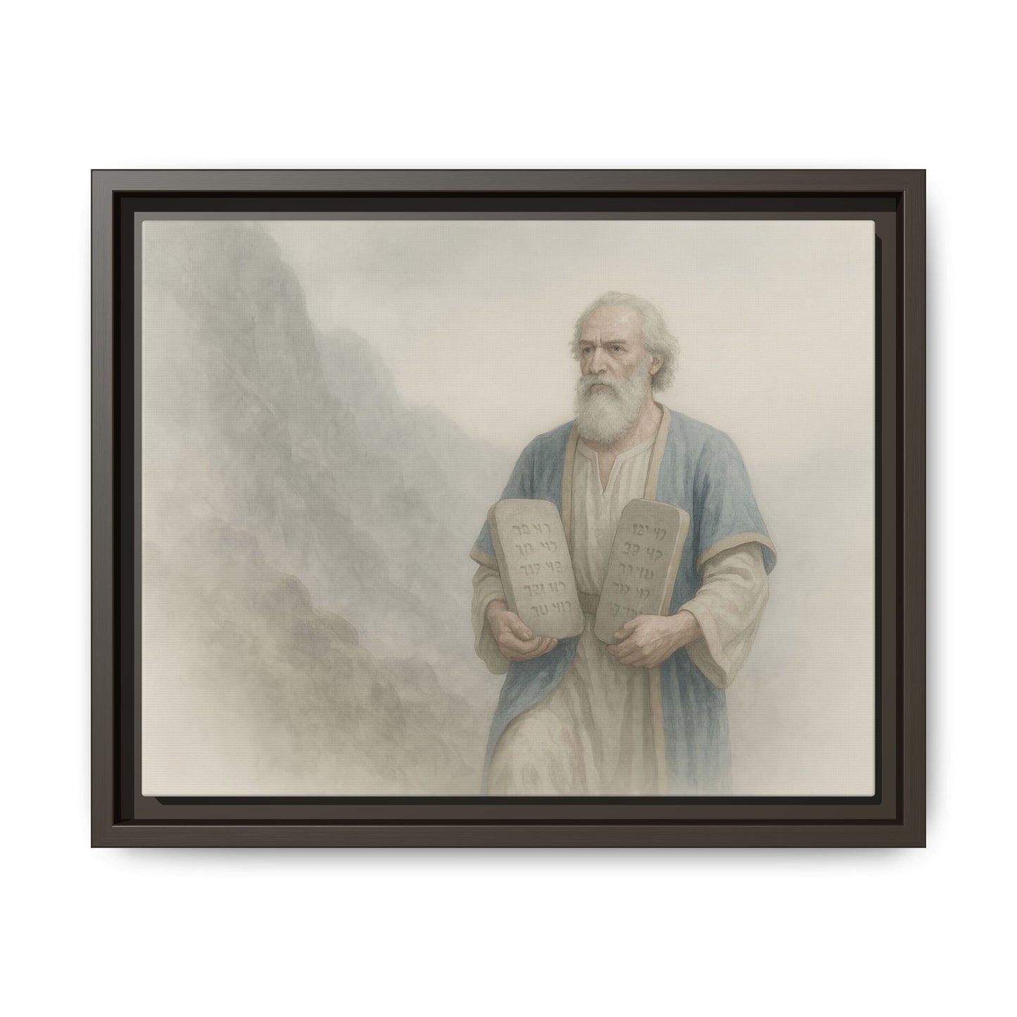 Moses Comes Down from the Mountain - Framed Canvas