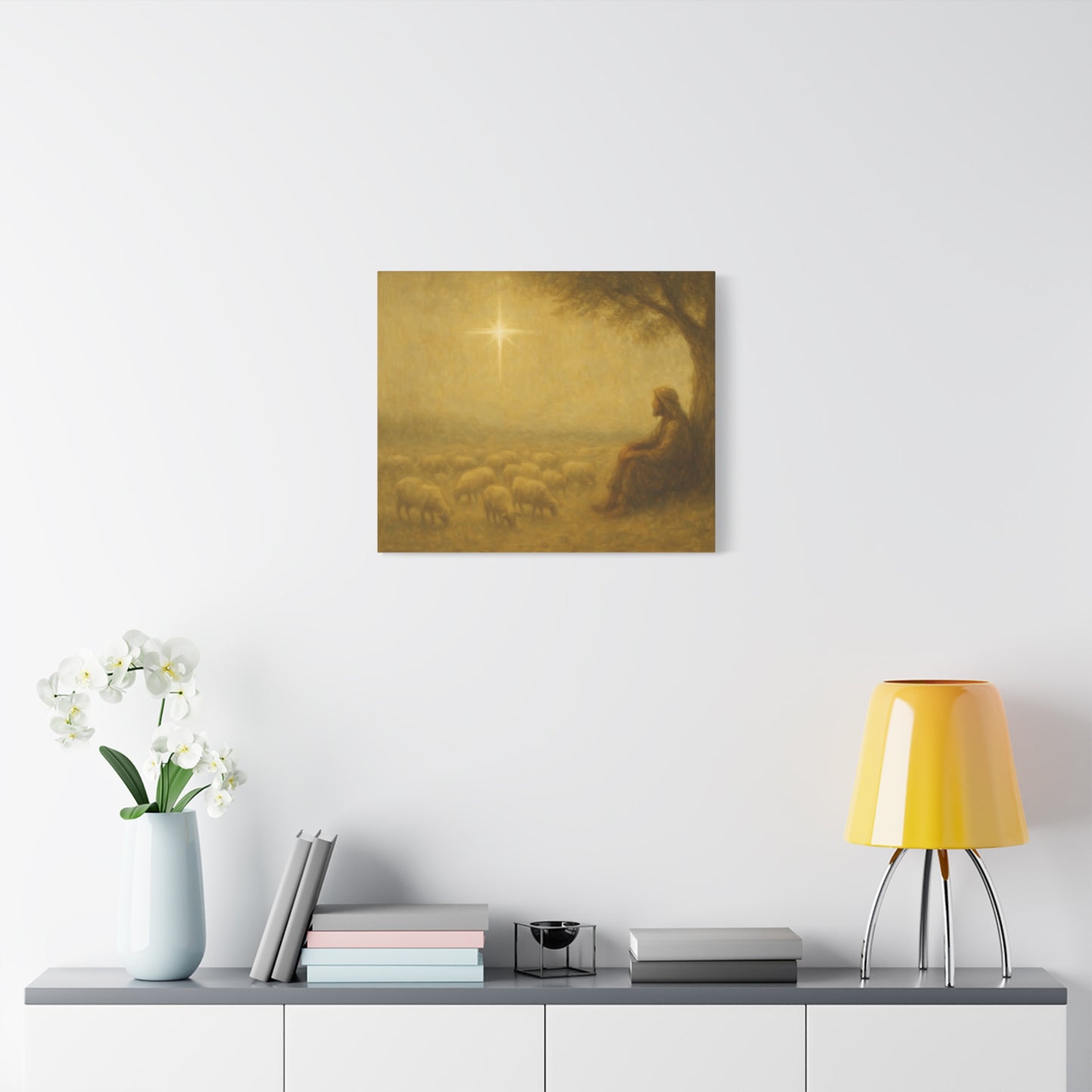 Shepherd In The Field - Canvas