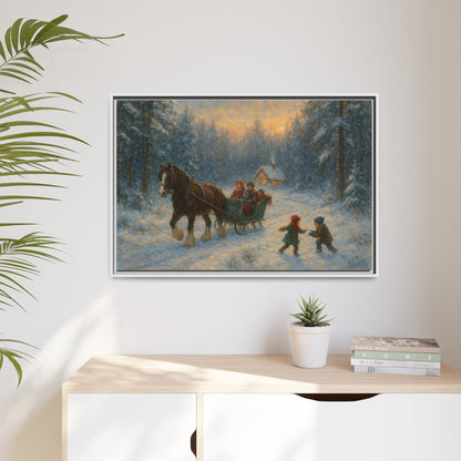 Winter Fun - Framed Canvas