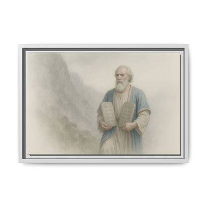 Moses Comes Down from the Mountain - Framed Canvas
