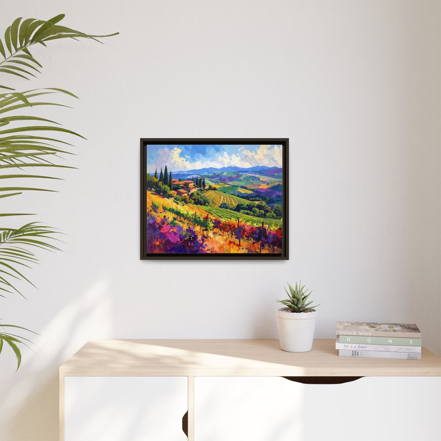 Italian Vineyard - Framed Canvas