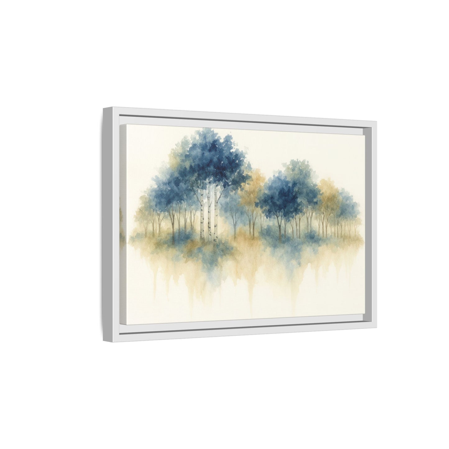 Floating Aspen and Birch Forest - Framed Canvas