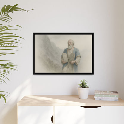 Moses Comes Down from the Mountain - Framed Canvas