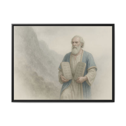 Moses Comes Down from the Mountain - Framed Canvas