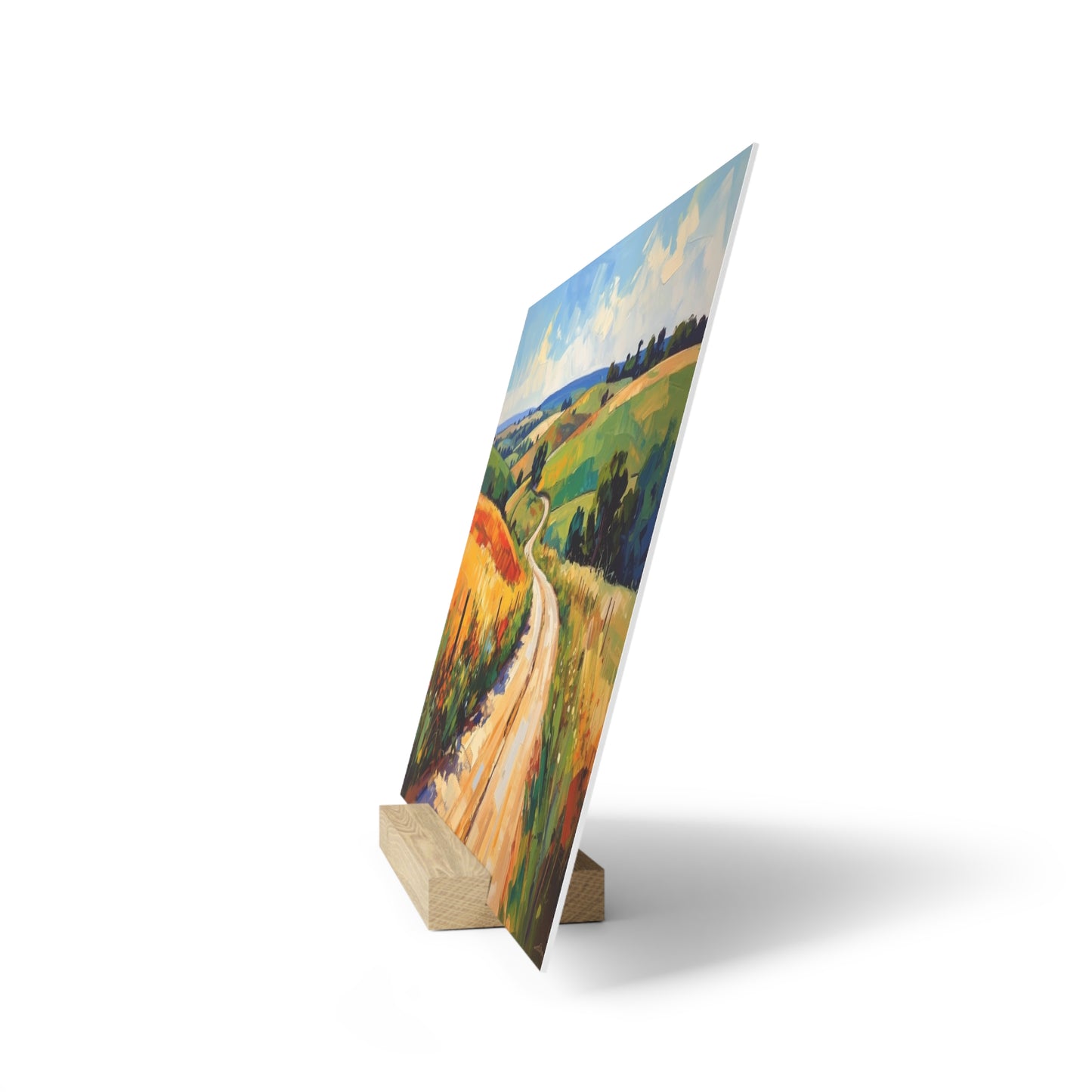 Lazy Country Road #3 - Gallery Board with Stand
