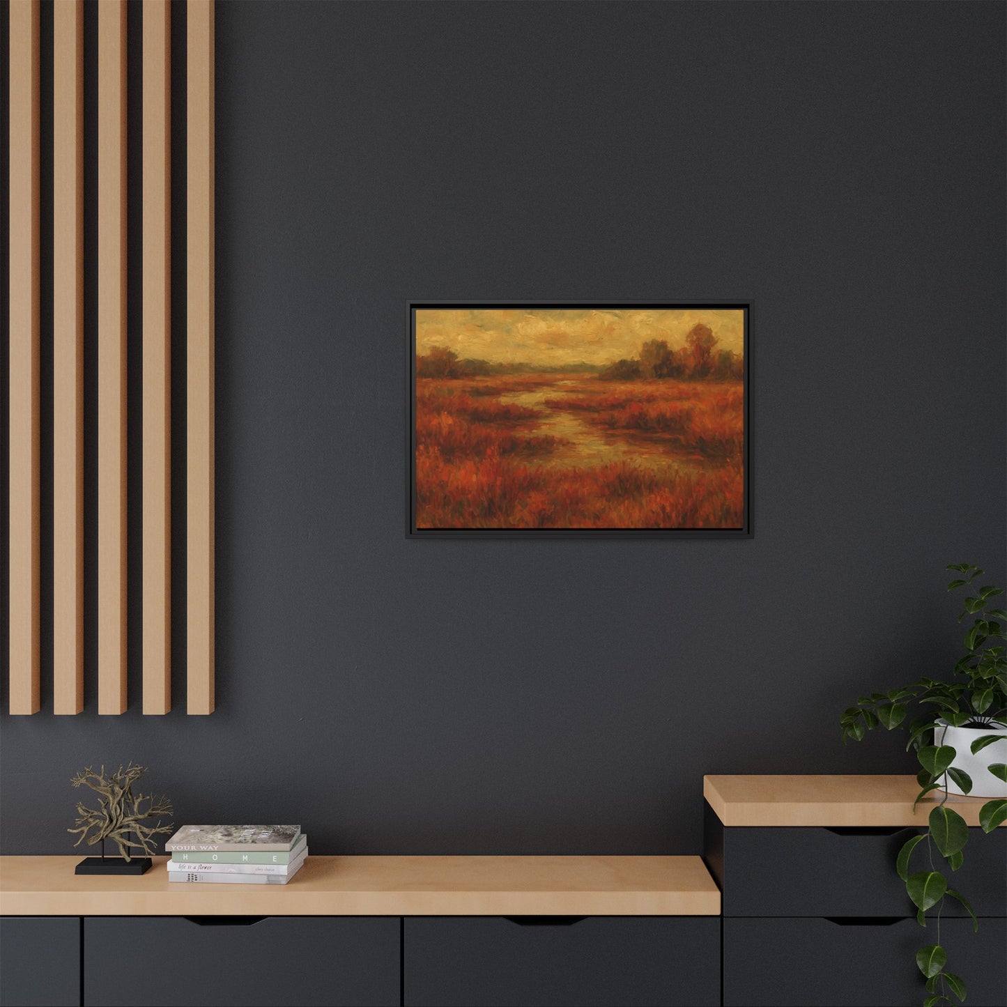 Fall Marsh - Framed Canvas