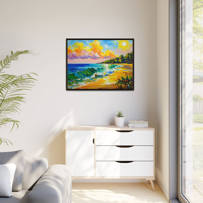 Tranquil Seascape- Framed Canvas