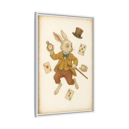 The White Rabbit - Framed Canvas