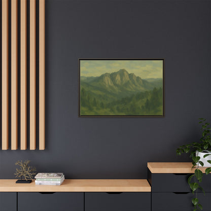 Green Mountains - Framed Canvas