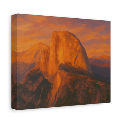 Sunset Over Half Dome Canvas