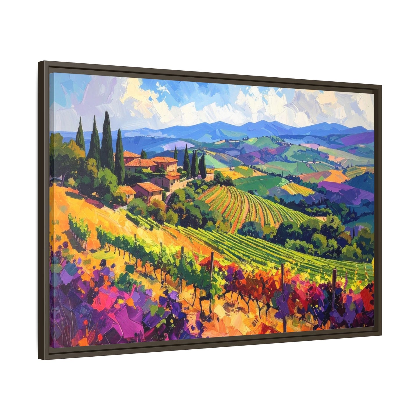 Italian Vineyard - Framed Canvas
