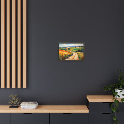 Lazy Country Road #3 - Framed Canvas
