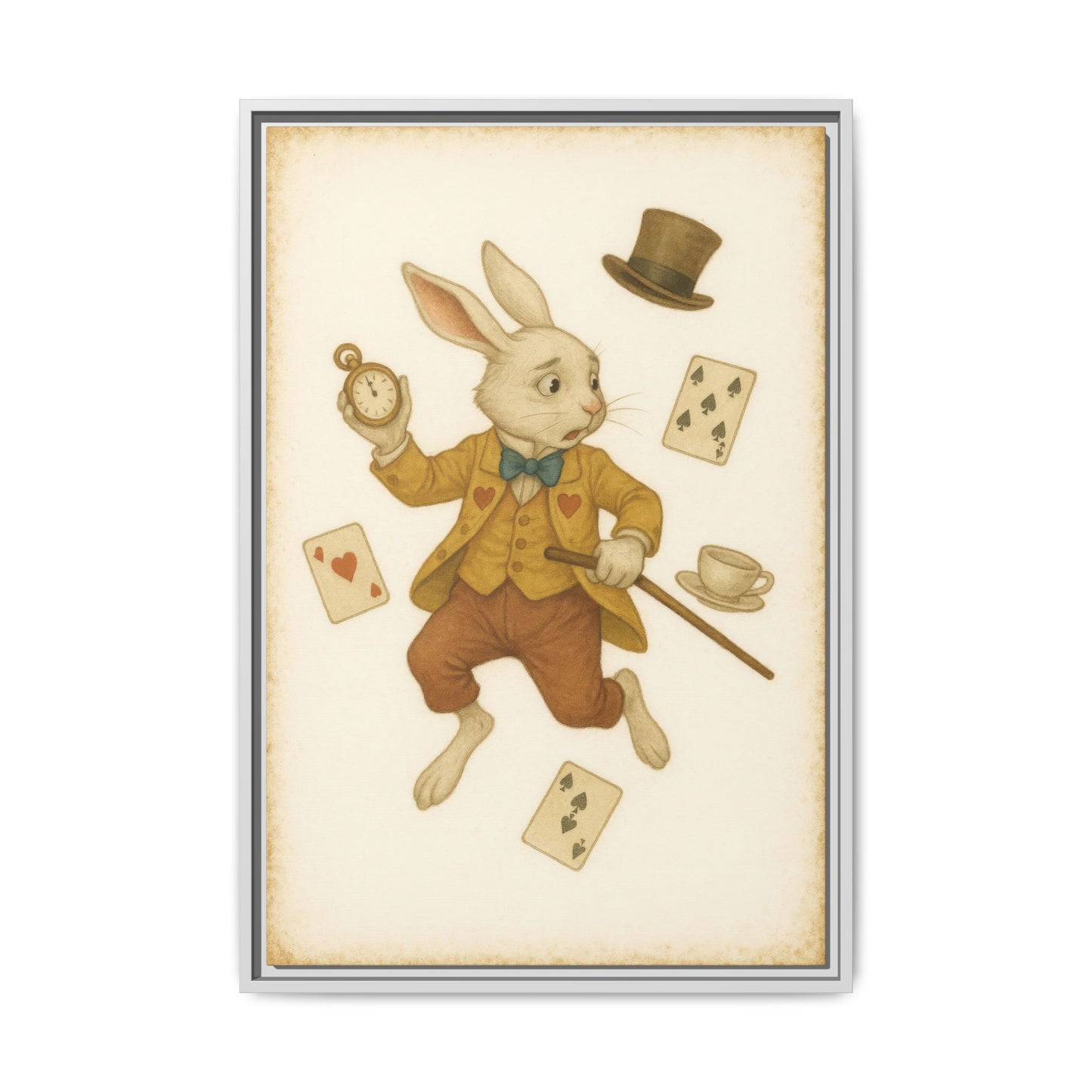 The White Rabbit - Framed Canvas